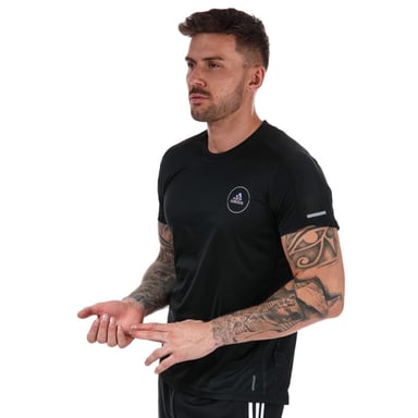 Men's adidas Own The Run Club T-Shirt in Black