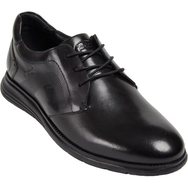 Pod Aston Leer Heren Zwart Veterschoenen