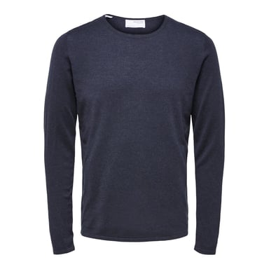 Selected Sweaters Rocks Knit Crew Neck Dark Sapphire Blue