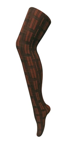 Sock Snob Dames80 denier ondoorzichtig patroon panty's - Skye Brown