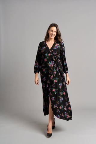 Tamzin Floral Dress - Black