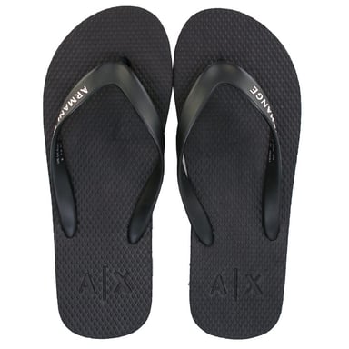 Men's Armani Exchange Solid Flip Flops in Black