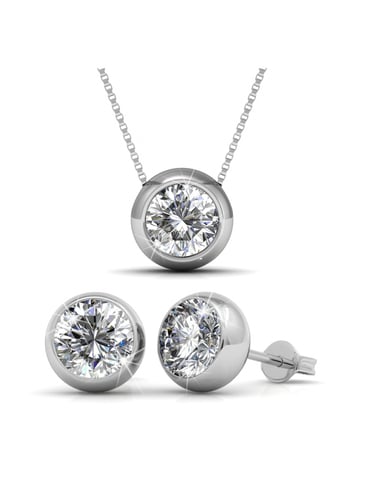 copy of Moon Set - Silver and Crystal
