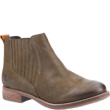 Hush Puppies Womens/Ladies Edith Leather Chelsea Boots (Khaki)