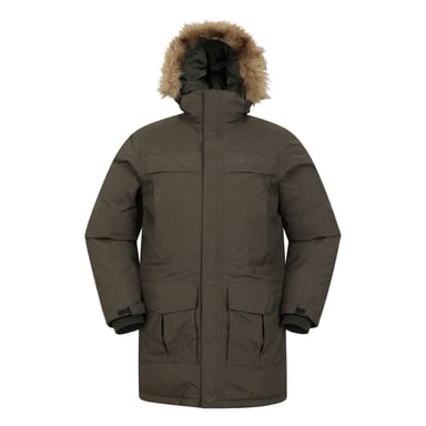 Mountain Warehouse Mens Antarctic Extreme Waterproof Down Jacket (Dark Khaki)