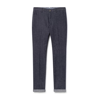 Men's Hackett Chambray Chino in Navy
