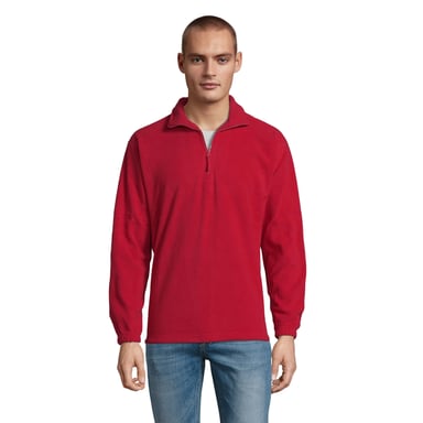 SOLS Unisex Adult Ness Half Zip Fleece Top (Red)