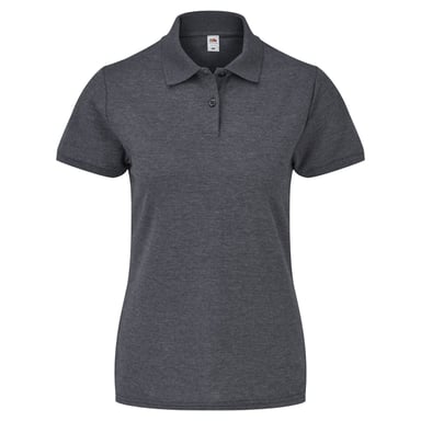 Fruit Of The Loom Vrouwen Dames-Fit 65/35 Poloshirt Korte Mouwen (Donker Heather)