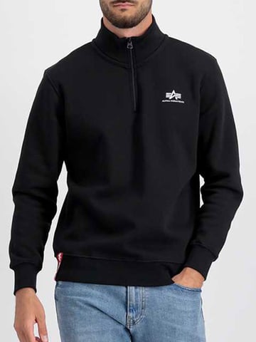 Alpha Industries Half Zip Sweater SL Black