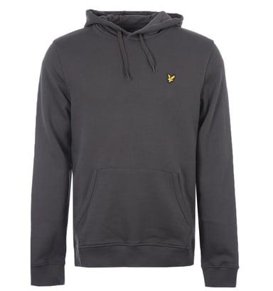 Lyle And Scott Organic Cotton Pullover Hoodie i grå färg för män