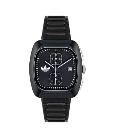 Adidas Originals Retro Wave Twee Chrono Unisex Zwarte Horloge AOSY24533