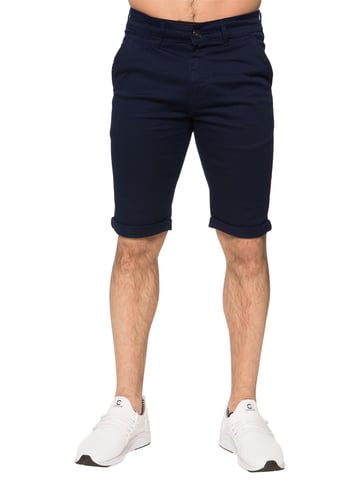 Enzo | Mens Slim Fit Stretch Chino Shorts - Navy
