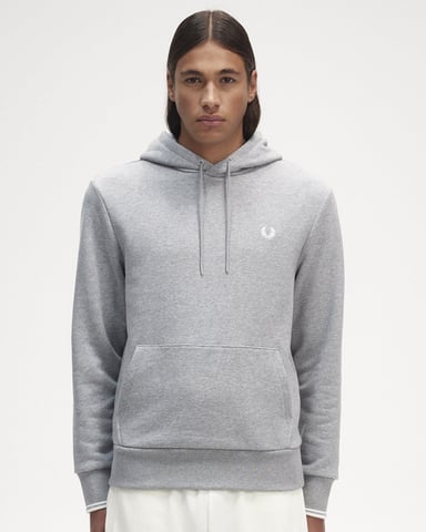 Fred Perry Mens Tipped Hooded Sweatshirt