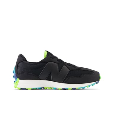 Boy's New Balance Juniors 327 Bungee Trainers in Black
