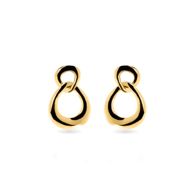Luxenter Jomo Earrings finished in 18 Kts Yellow Gold