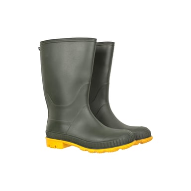 Mountain Warehouse Childrens/Kids Plain Wellington Boots (Khaki Green)