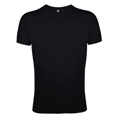 SOLS Heren Regent Slim Fit T-Shirt met korte mouwen (Diep zwart)