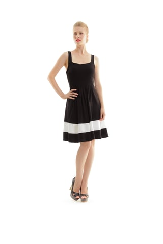 Contrast Panel Detail Dress
