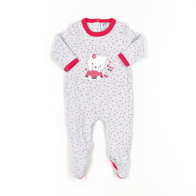 Long-sleeved and round-neck romper 18260361 baby