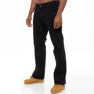 Enzo Mens Bootcut Stretch Denim Jeans