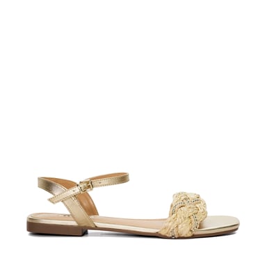 Dune Ladies Lastle - Metallic Leather Braided Sandals