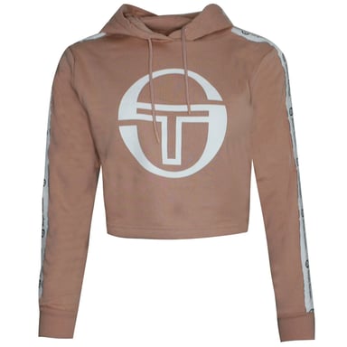 Sergio Tacchini Goran Hoodie Womens Cropped Sweatshirt Roze Trui 38072 710
