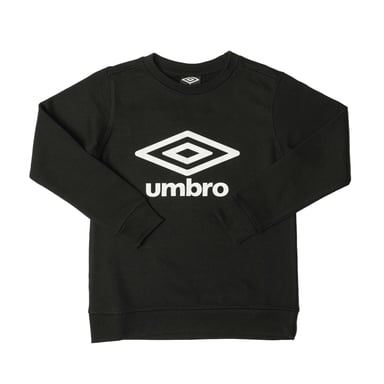 Boy's Umbro Large Logo Crew Sweat in Black