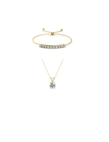 Vernice Stone Crystal Mia Set - Gold and Crystal