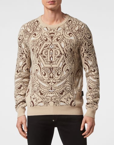 Pullover Round Neck Paisley