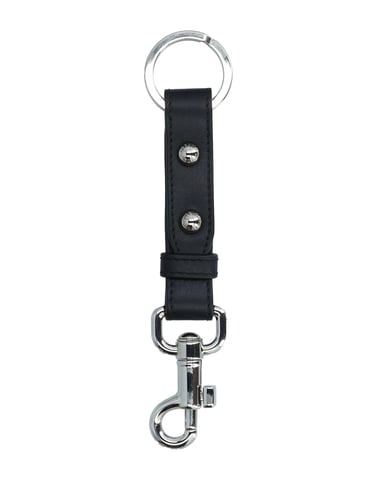 Dolce & Gabbana Men's Black Leather Keychain