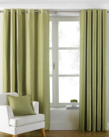 Atlantische Twill Woven Gaten Gordijnen in Groen