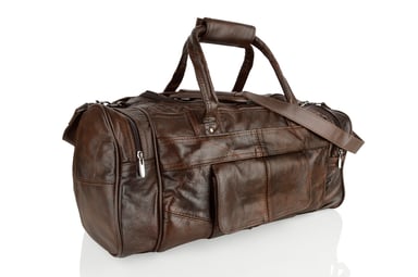 Woodland Leather Brown Medium Size Travel Holdall 19.0" Adjustable Removeable Shoulder Strap