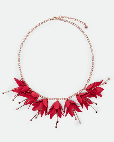 Ted Baker Fawna Fuchsia Drop Necklace in Fuchsia