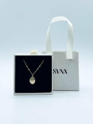 Small Oval Locket Necklace in Gold