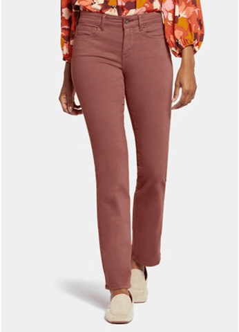 Marilyn Straight Jeans Burnt Orange Coloured Denim