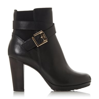 Dune Ladies ORRION Buckle Block Heel Boots