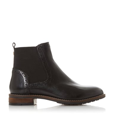 Dune Ladies QUANT Punch Detail Chelsea Ankle Boots