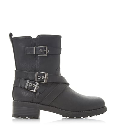 Head Over Heels by Dune Ladies RAAKEL Buckle Biker Boots