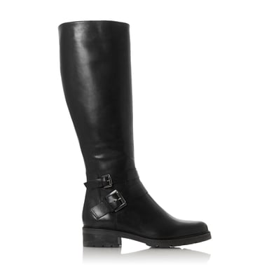 Dune Ladies TAMBIE Double Buckle Knee High Boots