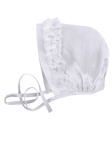 Baby White Christening Bonnet