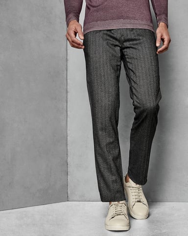 Ted Baker Wenstro Semi Plain Trousers, Charcoal