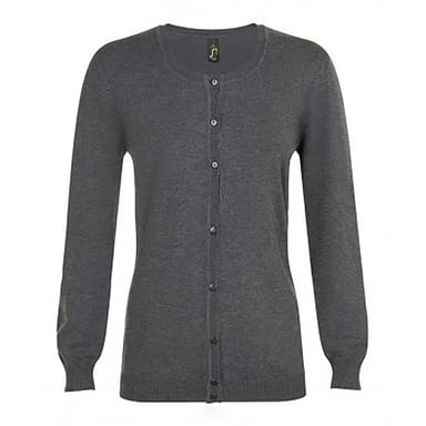 SOLS Womens/Ladies Griffith V Neck Long Sleeve Cardigan (Charcoal Marl)