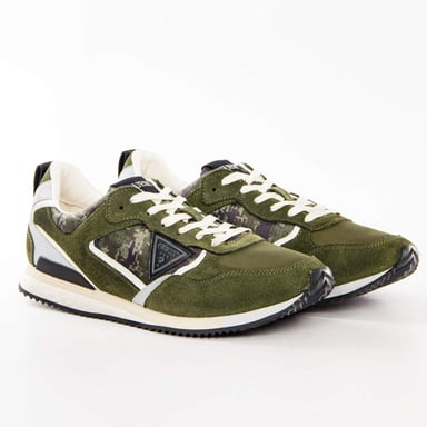 Guess Mens Schwarz Logo Dreieck Sneaker