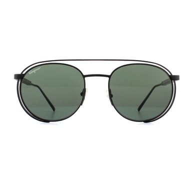 Salvatore Ferragamo Sunglasses SF169S 002 Matte Black Dark Grey Green