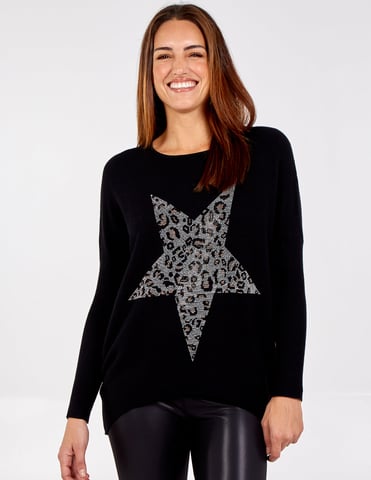 ELSA - Star Front Oversized Jumper
