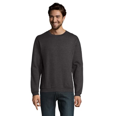 SOLS Mens Spider Round Neck Sweatshirt (Charcoal Melange)