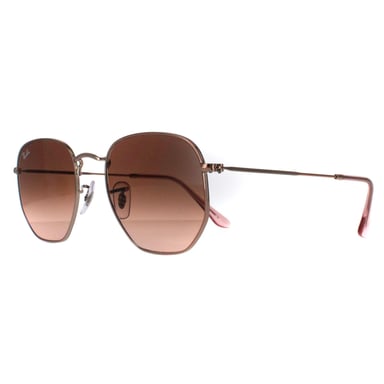 Ray-Ban Square Unisex Copper Brown Gradient RB3548N Hexagonal