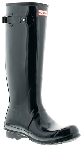 Hunter Original Tall Gloss Damesblauwe Rubberen Regenlaarzen