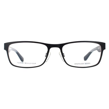 Tommy Hilfiger Rectangular Mens Matte Blue Glasses Frames
