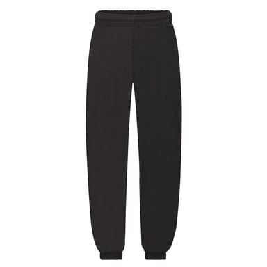 Fruit of the Loom Childrens/Kids Classic Elasticated Cuff Jogging Bottoms (Black)